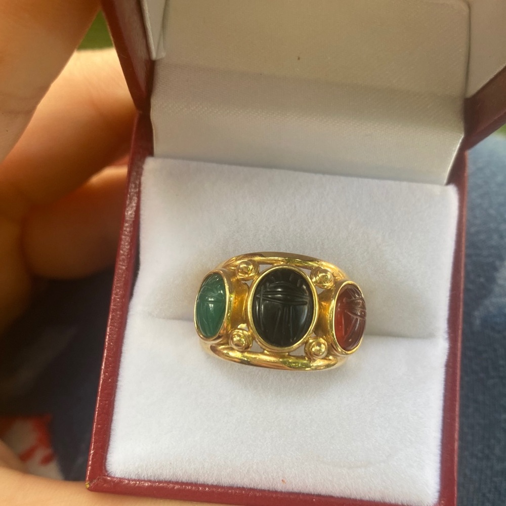 14k cabochon ring